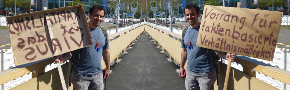 Grundgesetzspaziergang in Karlsruhe am Ostersamstag 2020